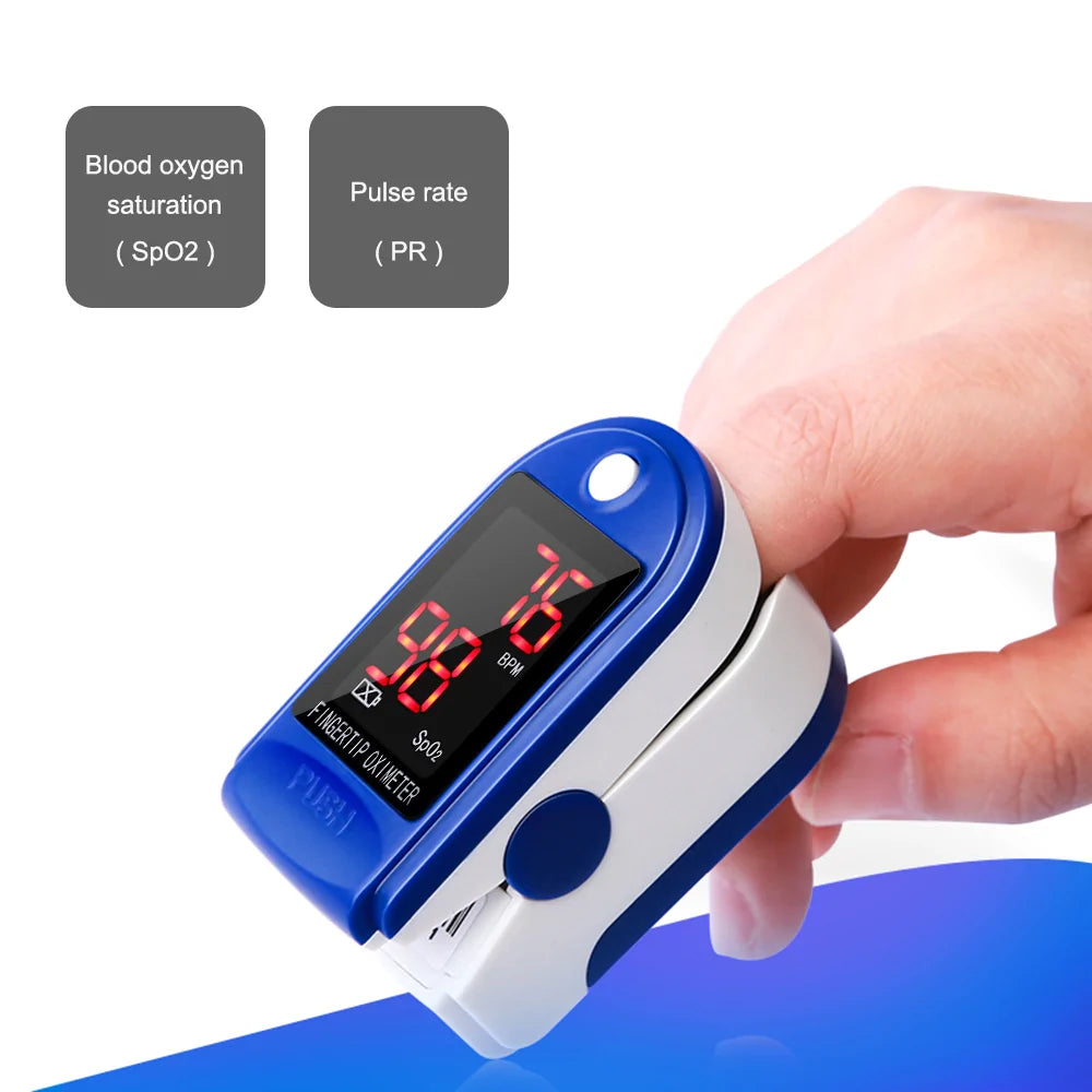 📊 Blood Oxygen & Pulse Monitor – Fingertip Oximeter (SpO₂/PR/PI)