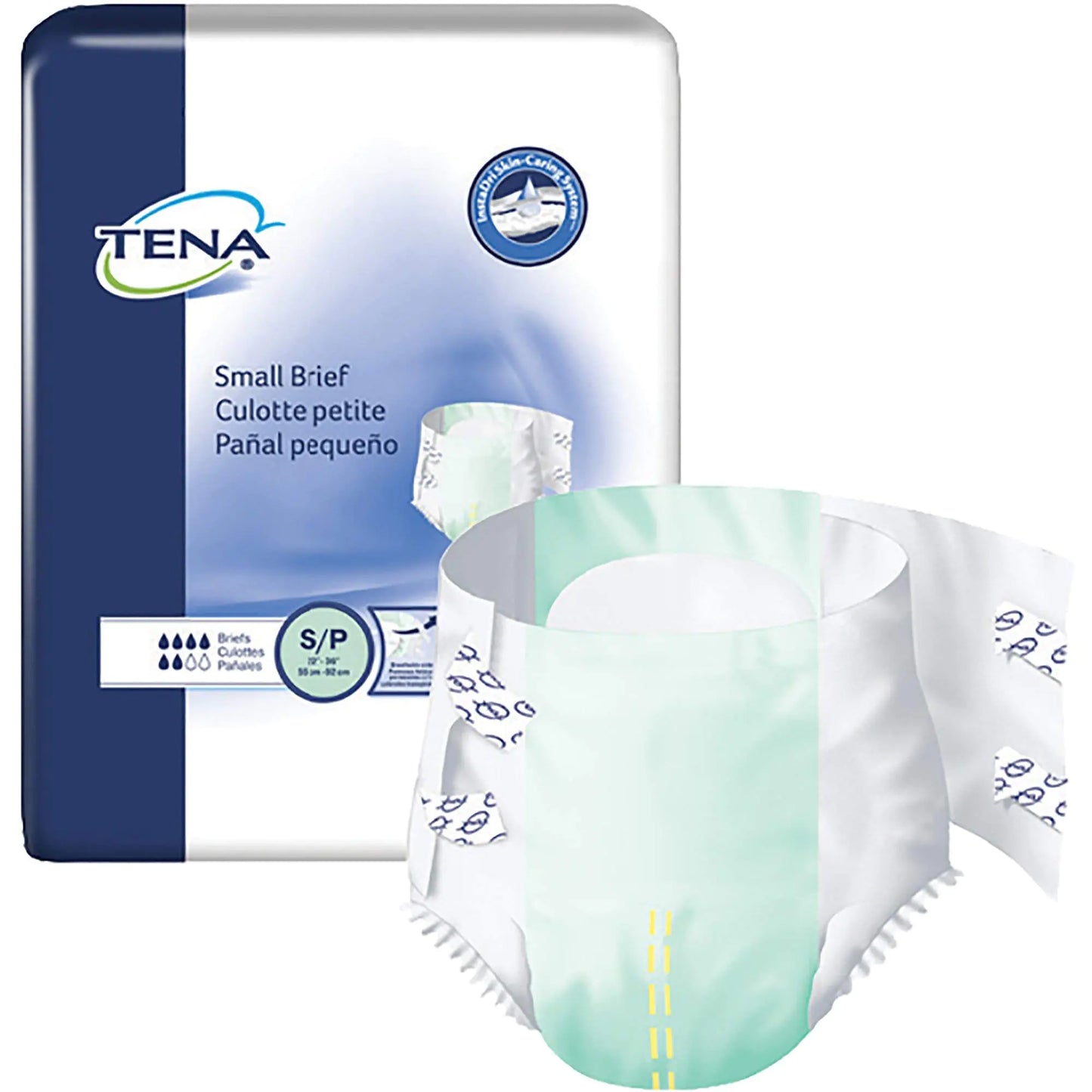 Small – TENA Ultra Adult Incontinence Briefs, Unisex, Moderate Absorbency, Disposable (12 Count / 1 Pack)