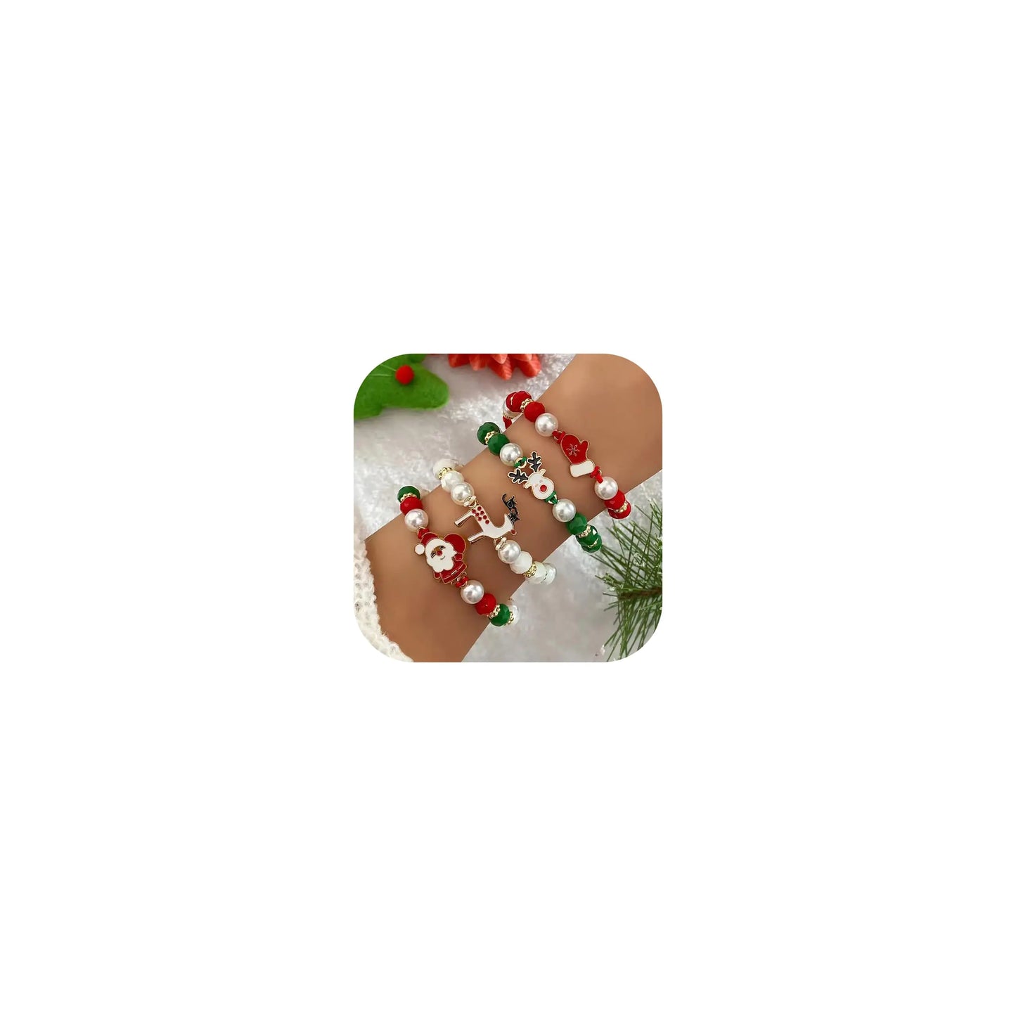 Christmas Snowflake Charm Bracelet