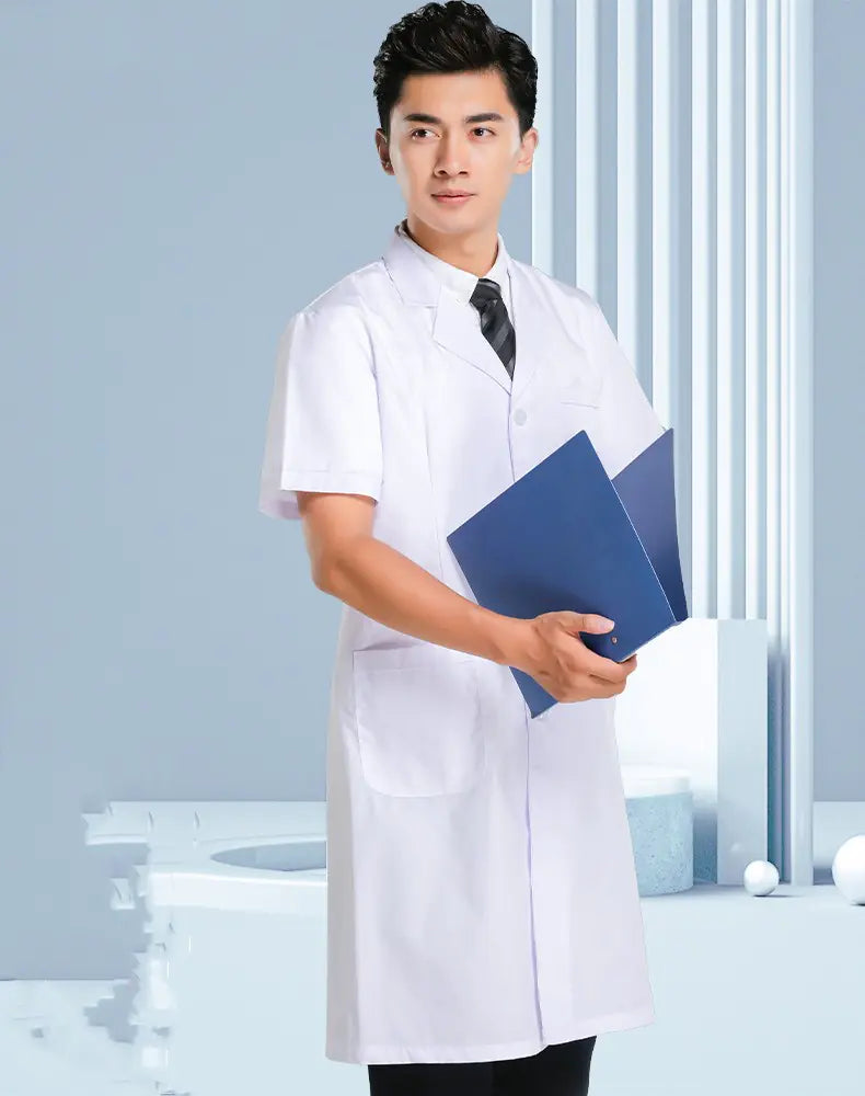 Summer Lightweight White Medical Short Sleeve Workwear