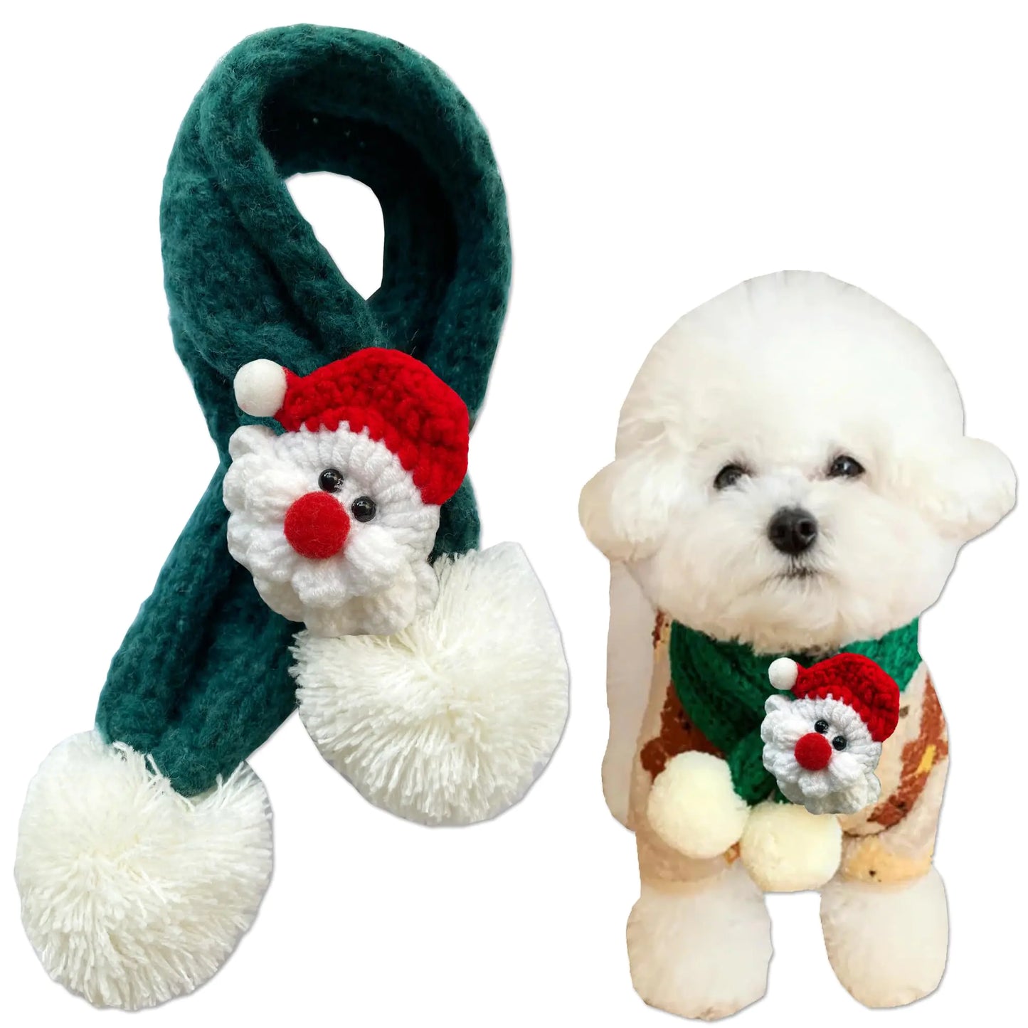 π YOOLEETC Pet Christmas Scarf β Festive Knit for Cats & Dogs πΎ
