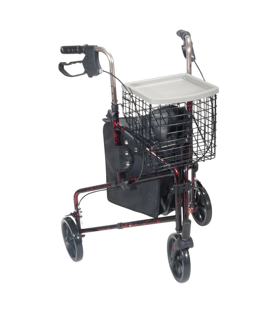Drive Medical 10289RD Deluxe Foldable Rollator Walker