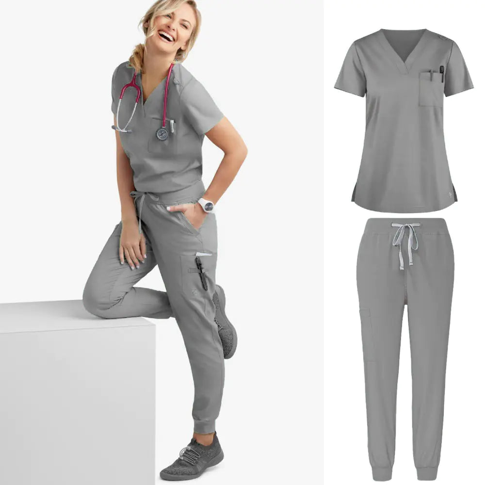 Essential Unisex Short Sleeve Scrub Set – Medical & Veterinary Workwear 👩‍⚕️👨‍⚕️🐾