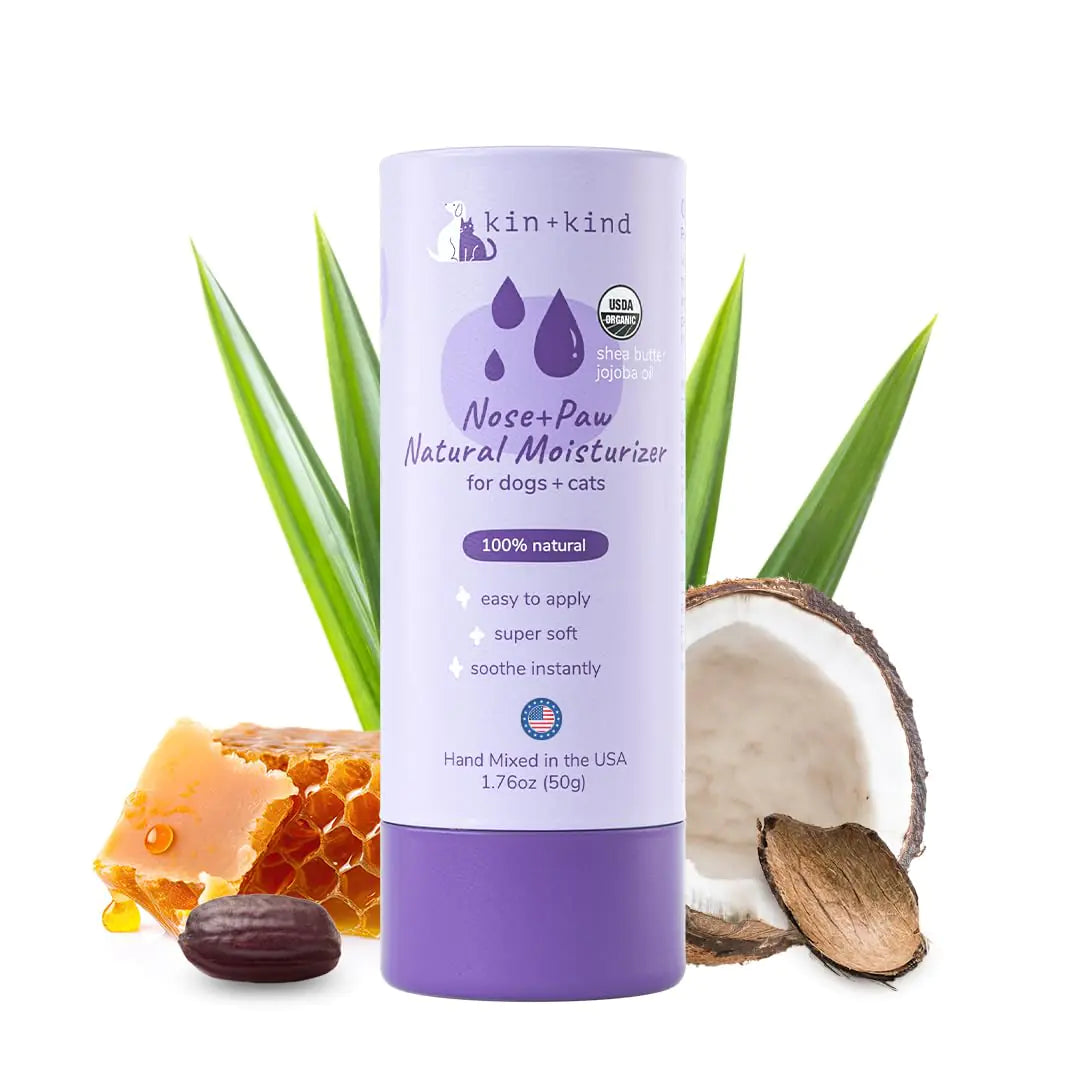 🐾 Kin+Kind Organic Nose & Paw Balm Stick – Shea Butter Moisturizer for Dogs & Cats (1.76 oz)