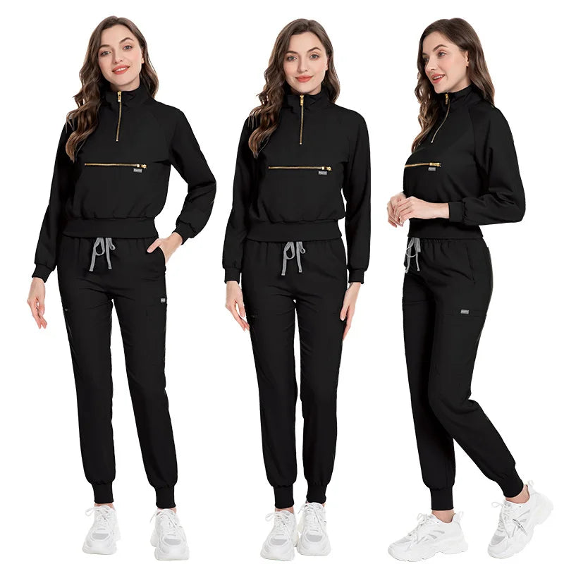 💼 Women’s Long Sleeve Scrub Set for Doctors and Nurses 👩‍⚕️