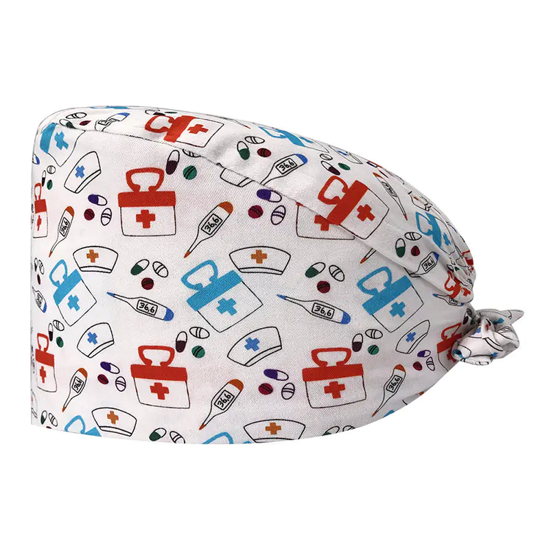 Printed Unisex Cotton Nurse Cap