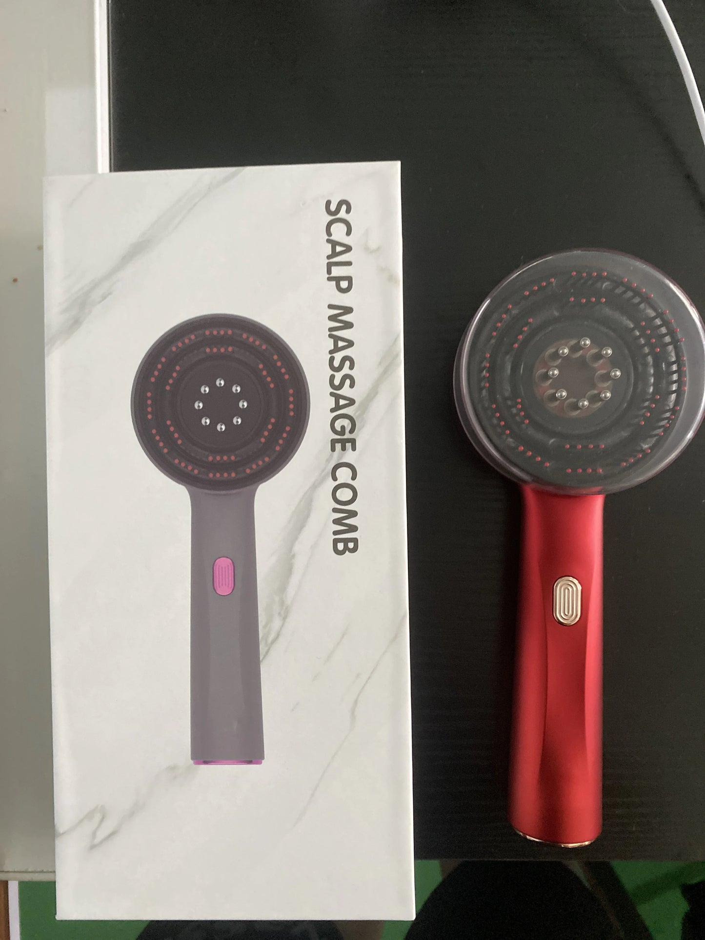 Electric Massage Comb Healthy Hair Starts at the Scalp — Relax, Detangle, Rejuvenate.