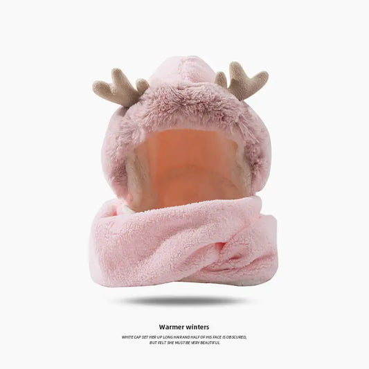 🦌 Christmas Elk Ear Hat, Scarf & Gloves Set – Cozy, Cute & Perfect for Winter Fun! ❄️