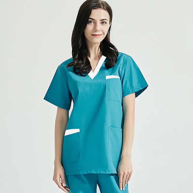 Short-Sleeve Surgical Scrub Set for Women and Men