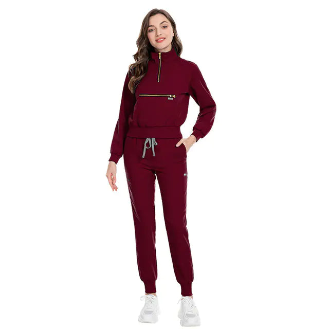 💼 Women’s Long Sleeve Scrub Set for Doctors and Nurses 👩‍⚕️