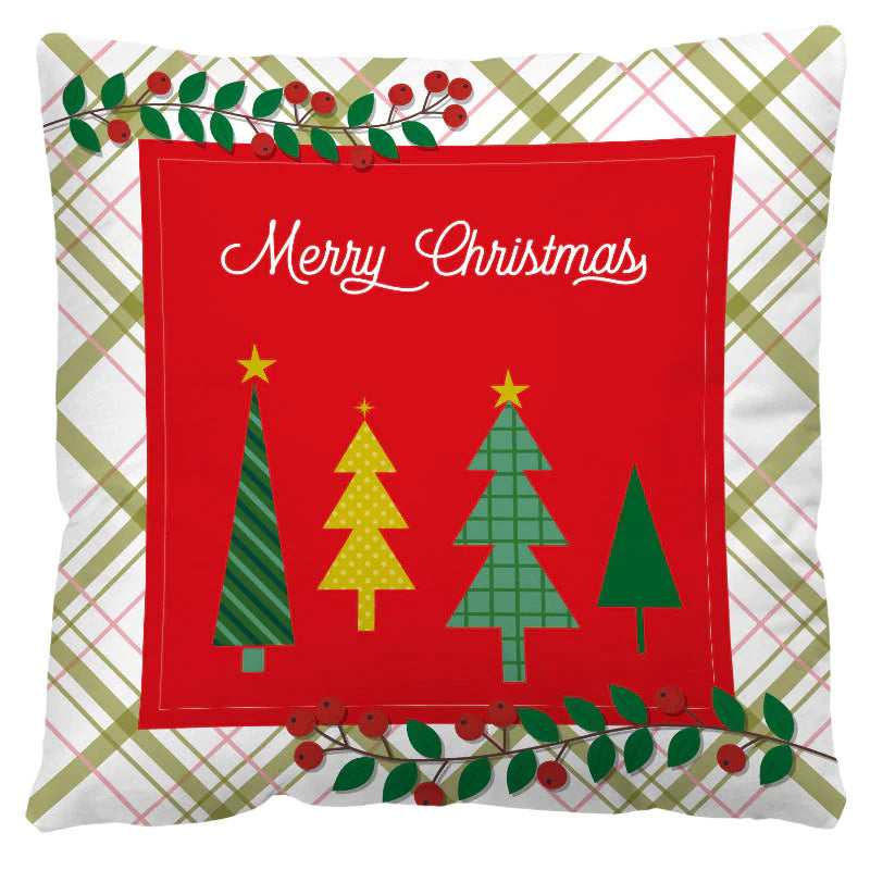 🎁 Christmas Plaid Pillow Cover – Nordic Charm for Cozy Holidays 🏡