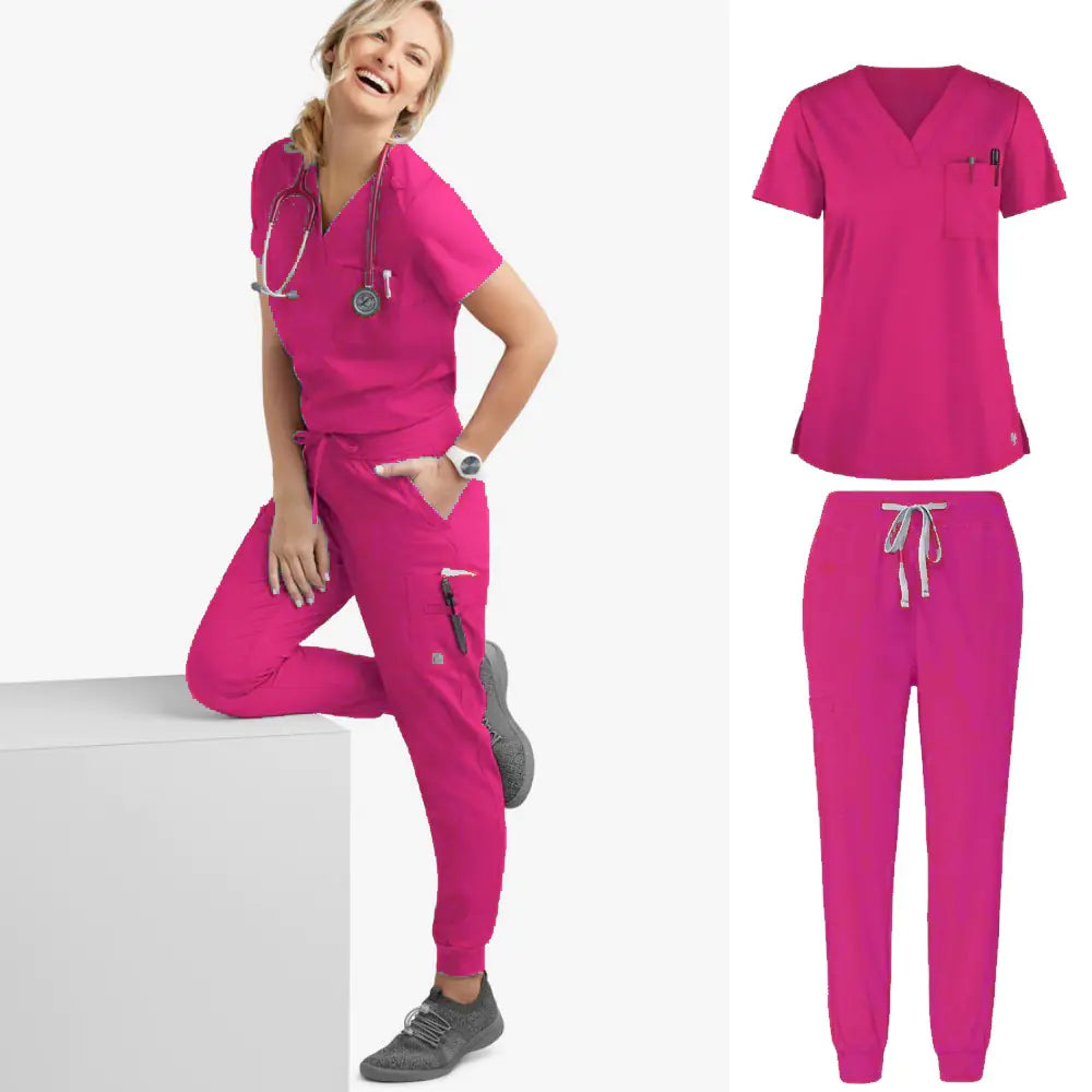 Essential Unisex Short Sleeve Scrub Set – Medical & Veterinary Workwear 👩‍⚕️👨‍⚕️🐾
