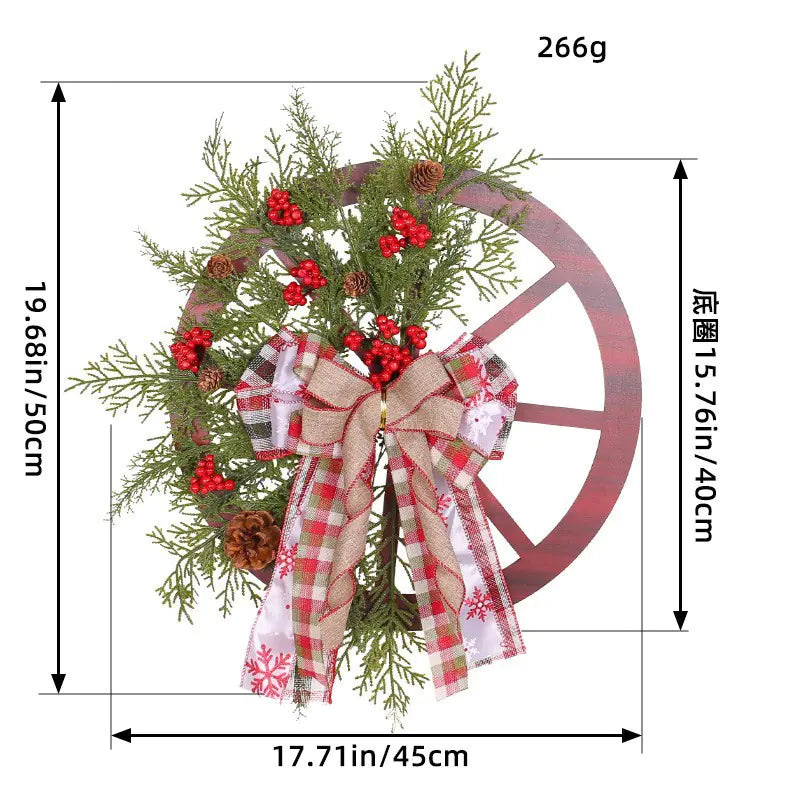 🌲 Wooden Christmas Wreath with Pinecones – Rustic Elegance for the Holidays 🎁