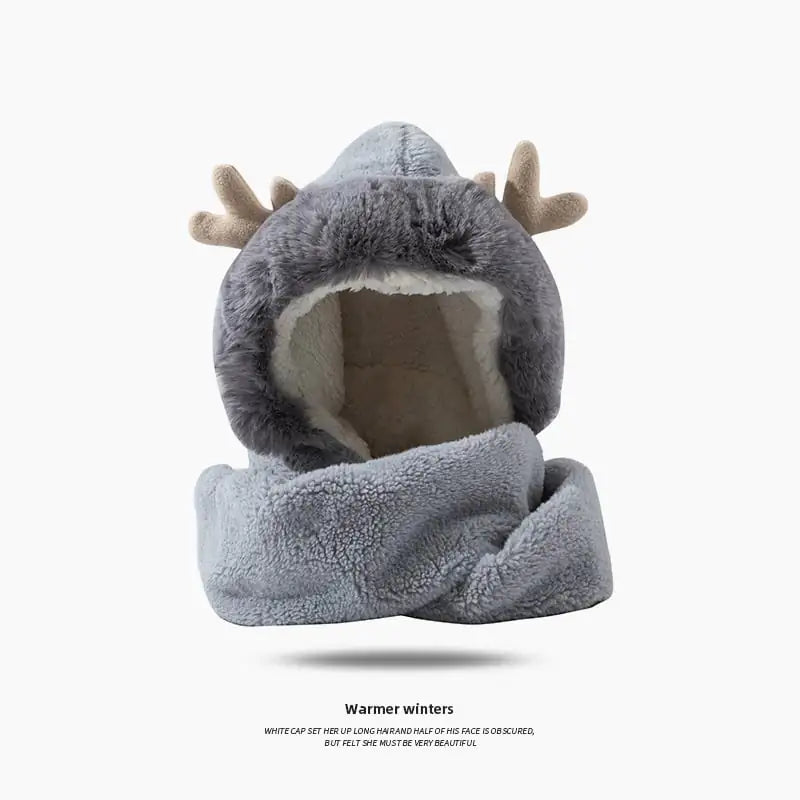 🦌 Christmas Elk Ear Hat, Scarf & Gloves Set – Cozy, Cute & Perfect for Winter Fun! ❄️