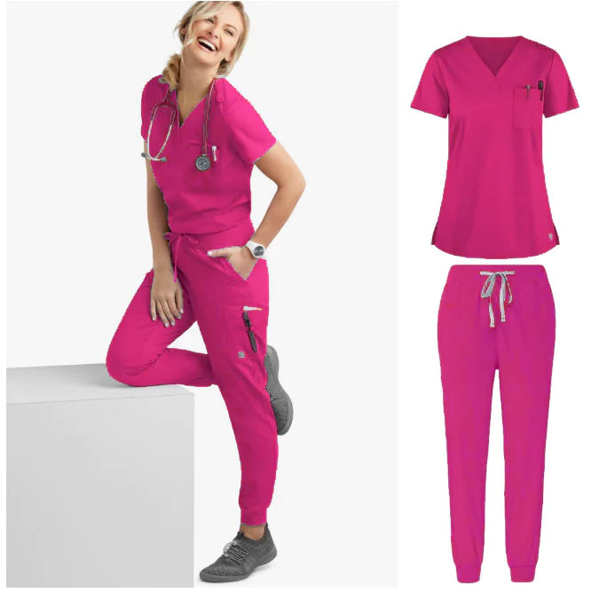 Essential Unisex Short Sleeve Scrub Set – Medical & Veterinary Workwear 👩‍⚕️👨‍⚕️🐾