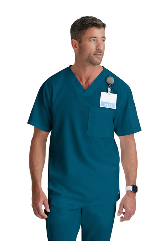 BARCO Grey's Anatomy Evan Scrub Top for Men – Bahama (Large)