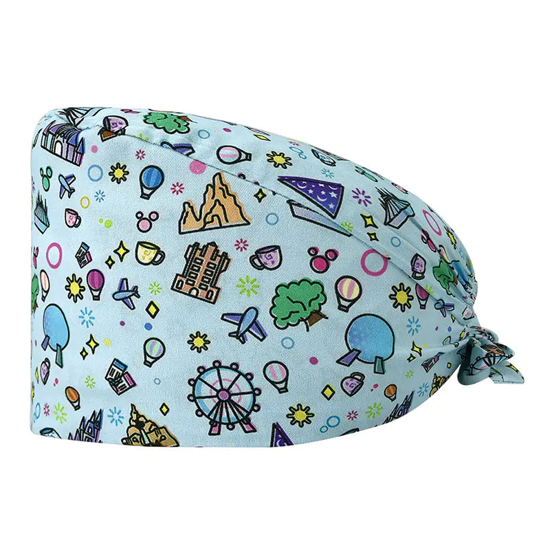 Printed Unisex Cotton Nurse Cap