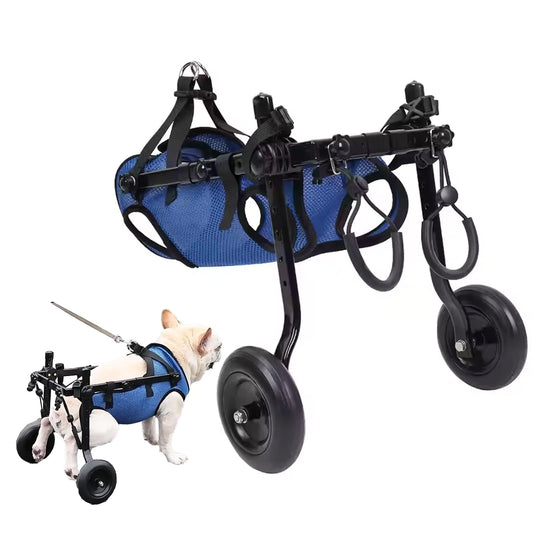 WUDLEP Dog Wheelchair for Back Legs – Lightweight Mobility Cart for Small & Medium Pets with Hind Leg Disabilities – Adjustable Walking Aid with Wheels