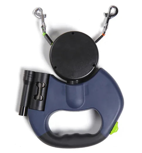 🔦 Retractable Dog Leash with LED Lights – Dual Reflective Lead for Safe Night Walks