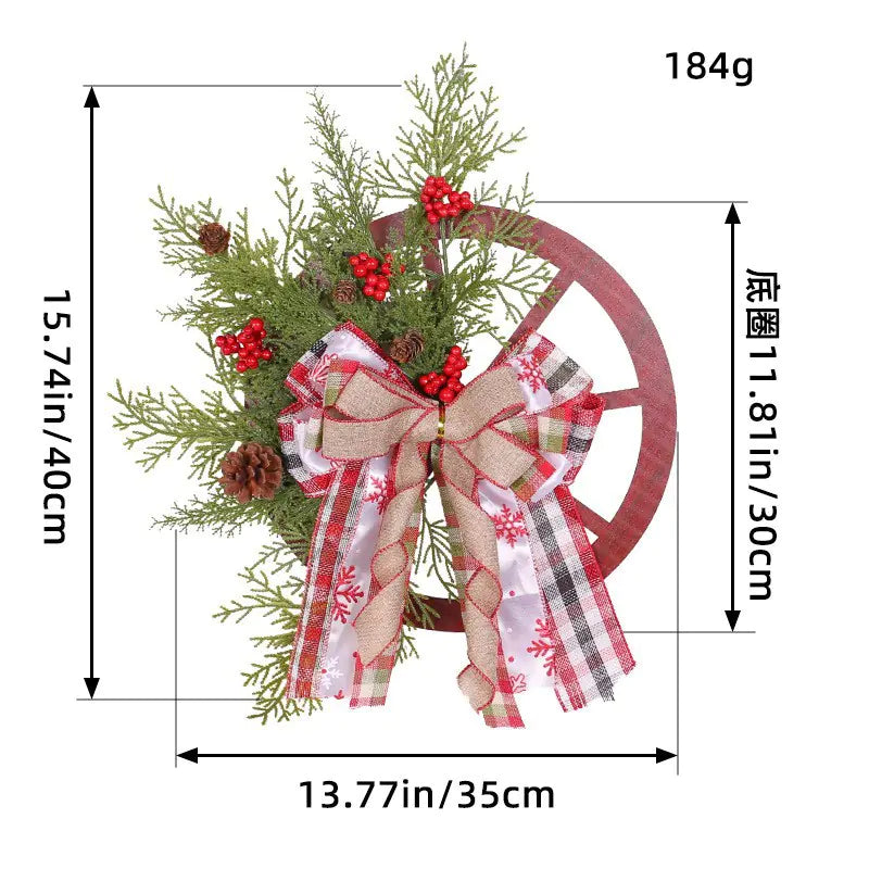 🌲 Wooden Christmas Wreath with Pinecones – Rustic Elegance for the Holidays 🎁