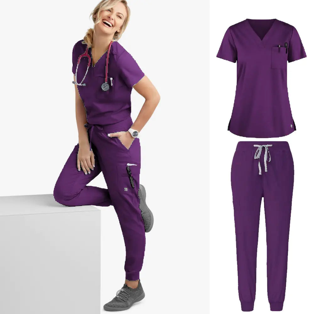Essential Unisex Short Sleeve Scrub Set – Medical & Veterinary Workwear 👩‍⚕️👨‍⚕️🐾