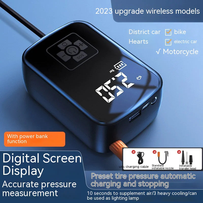 🚗 PortaAir Car Pump – Your Portable Wireless Air Inflator for Every Adventure! ⚡