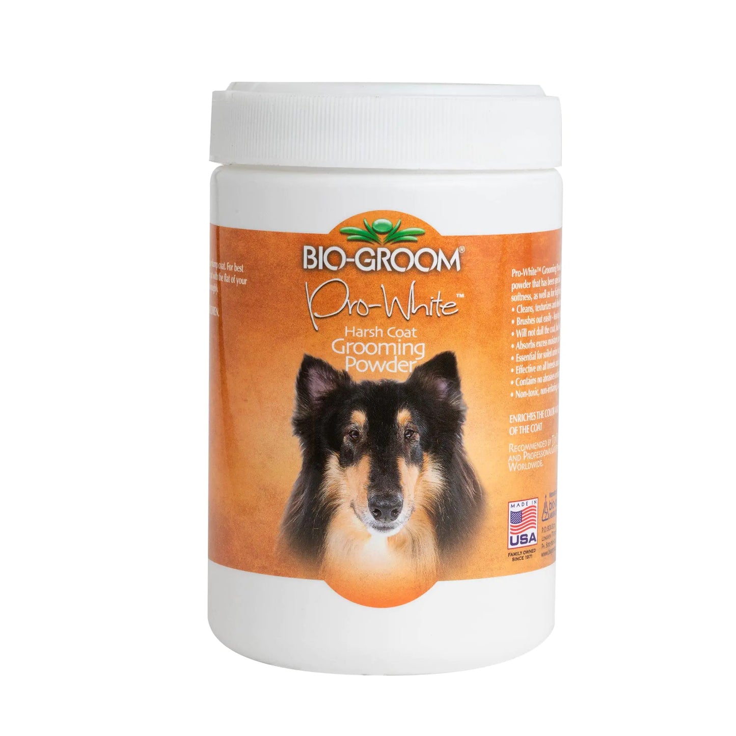 🐕 Bio-Groom Pro-White Grooming Powder – Odor-Control & Coat Brightening Powder for Dogs and Cats (8 oz)