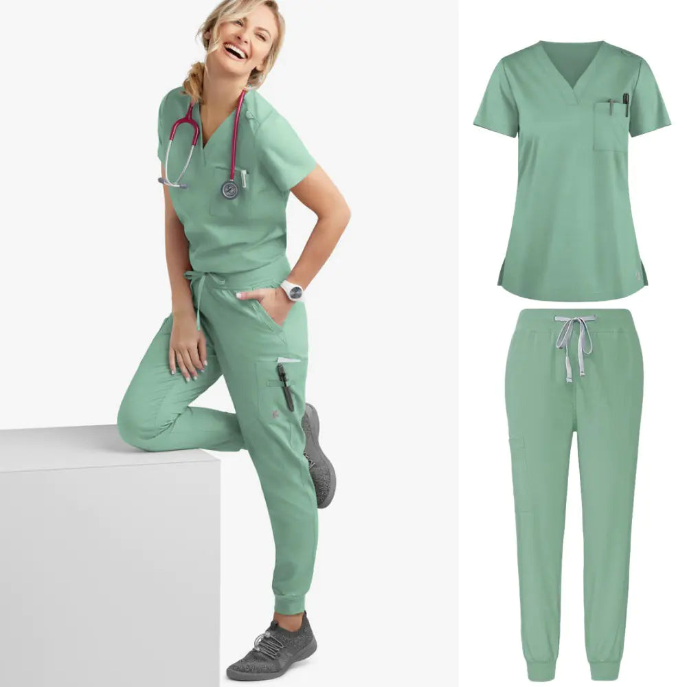Essential Unisex Short Sleeve Scrub Set – Medical & Veterinary Workwear 👩‍⚕️👨‍⚕️🐾