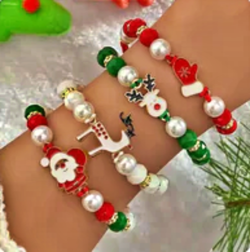 Christmas Snowflake Charm Bracelet