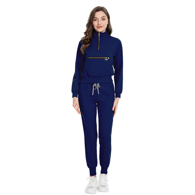 💼 Women’s Long Sleeve Scrub Set for Doctors and Nurses 👩‍⚕️