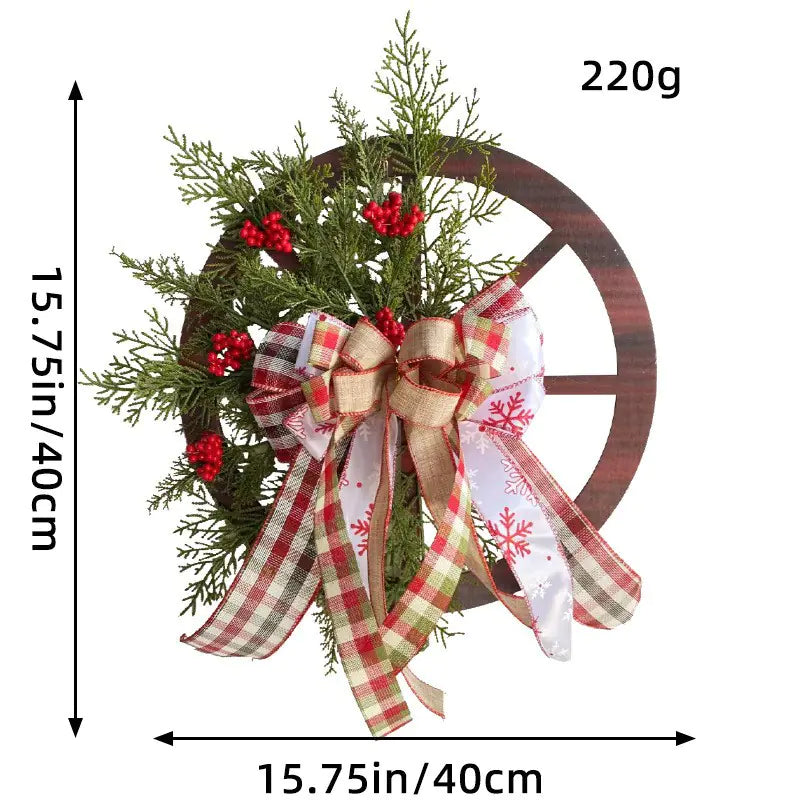 🌲 Wooden Christmas Wreath with Pinecones – Rustic Elegance for the Holidays 🎁