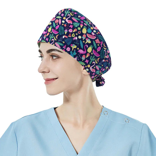 Printed Unisex Cotton Nurse Cap