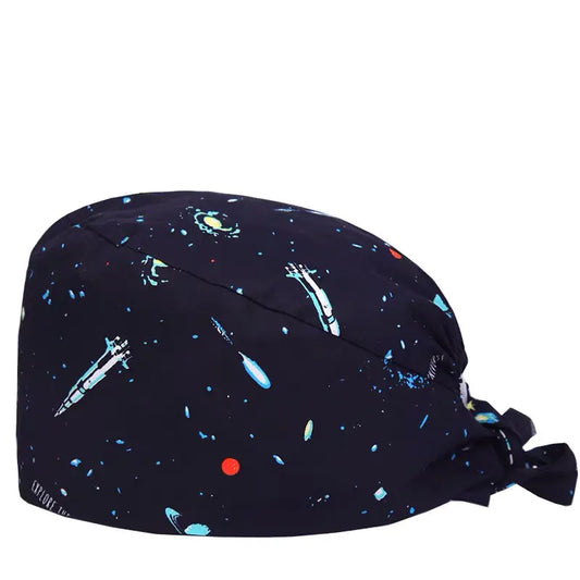 🧢 Printed Unisex Operating Room Cap – Adjustable & Stylish