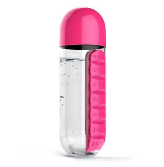 2-in-1 Medicine Bottle & Cup – Hydration + Pill Prep Made Simple (600ml)