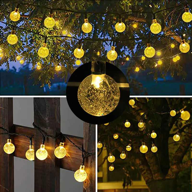 🎄 LED Solar String Lights for Christmas Garden Décor – Magical, Bright & Energy-Saving! ✨🌙