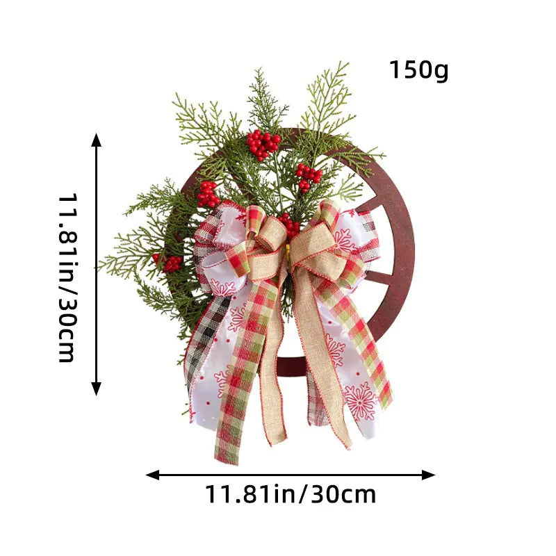 🌲 Wooden Christmas Wreath with Pinecones – Rustic Elegance for the Holidays 🎁