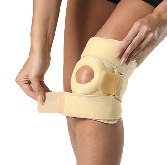 🦵 Knee Brace for Pain Relief & Support – Patellar Tendon Strap & Compression Sleeve for Men & Women (Beige)