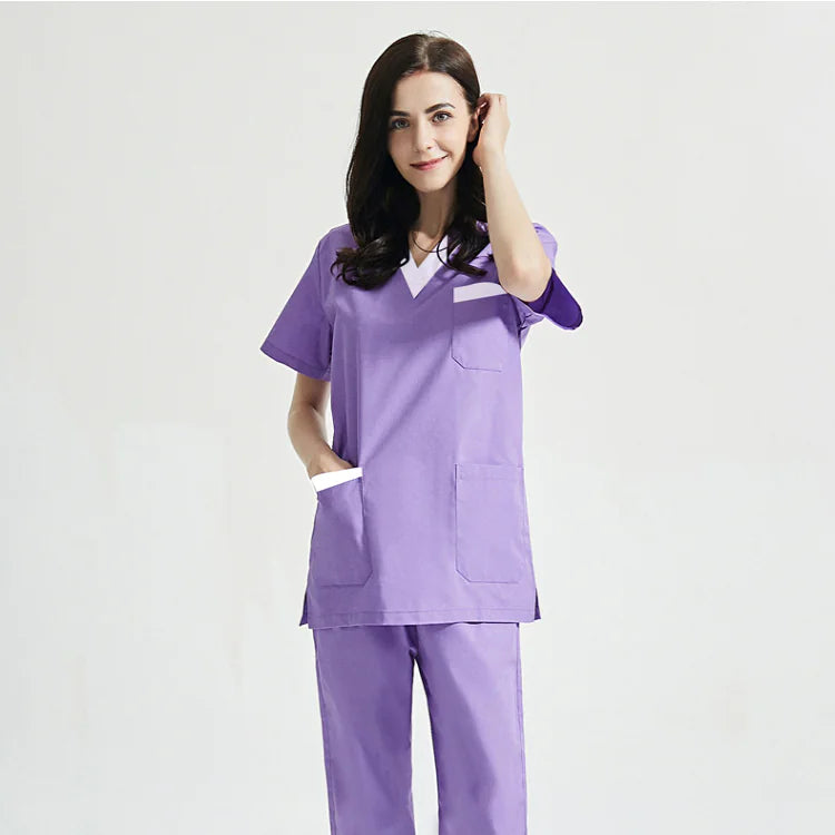 Short-Sleeve Surgical Scrub Set for Women and Men