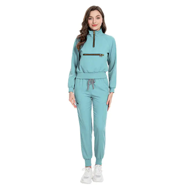 💼 Women’s Long Sleeve Scrub Set for Doctors and Nurses 👩‍⚕️